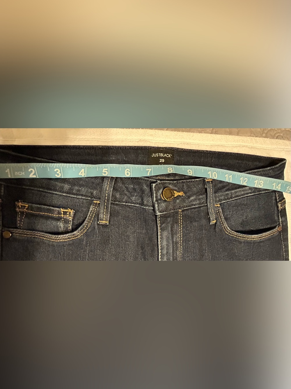 Just Black Flare Jeans Size 29 LONG 33-34” Inseam Black - Picture 5 of 6